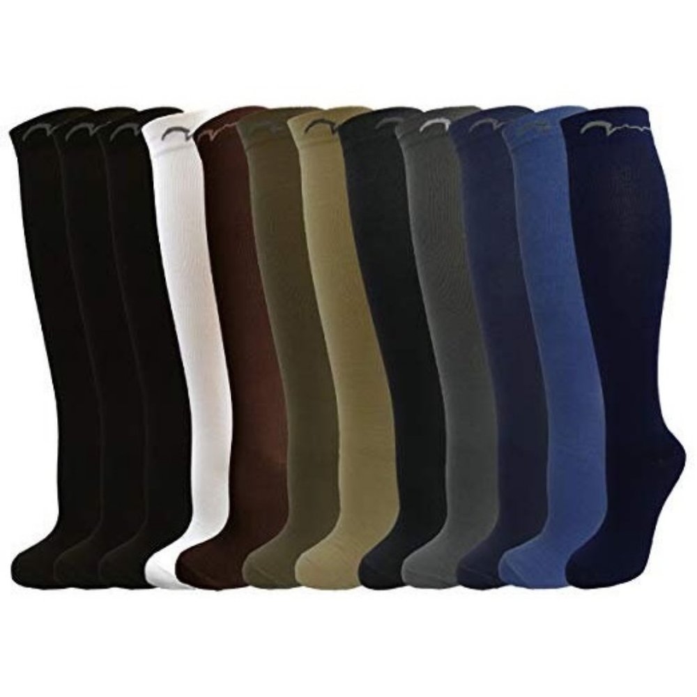12 Pair Assorted Colors Medium/Large Compression S - image 1